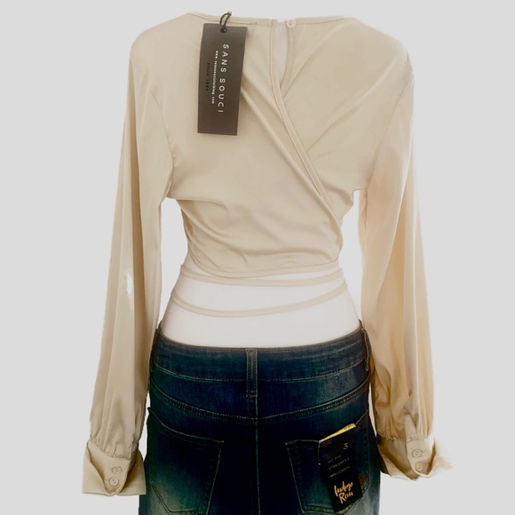 Sans Souci Women’s Wrap Crop Top - Picture 4 of 7